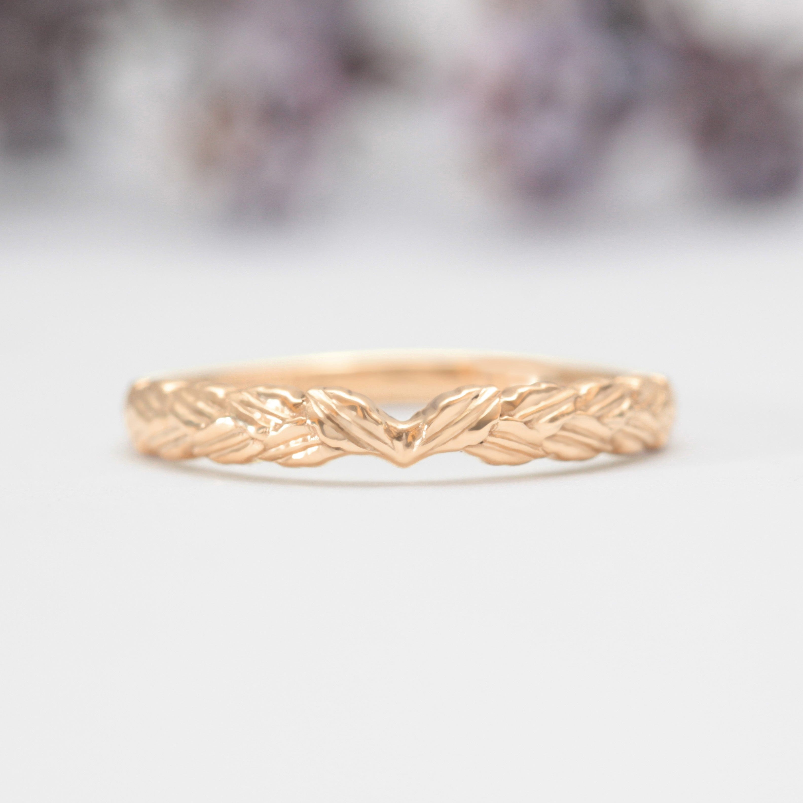 Bay Laurel Leaf Wedding Ring - Vinny & Charles