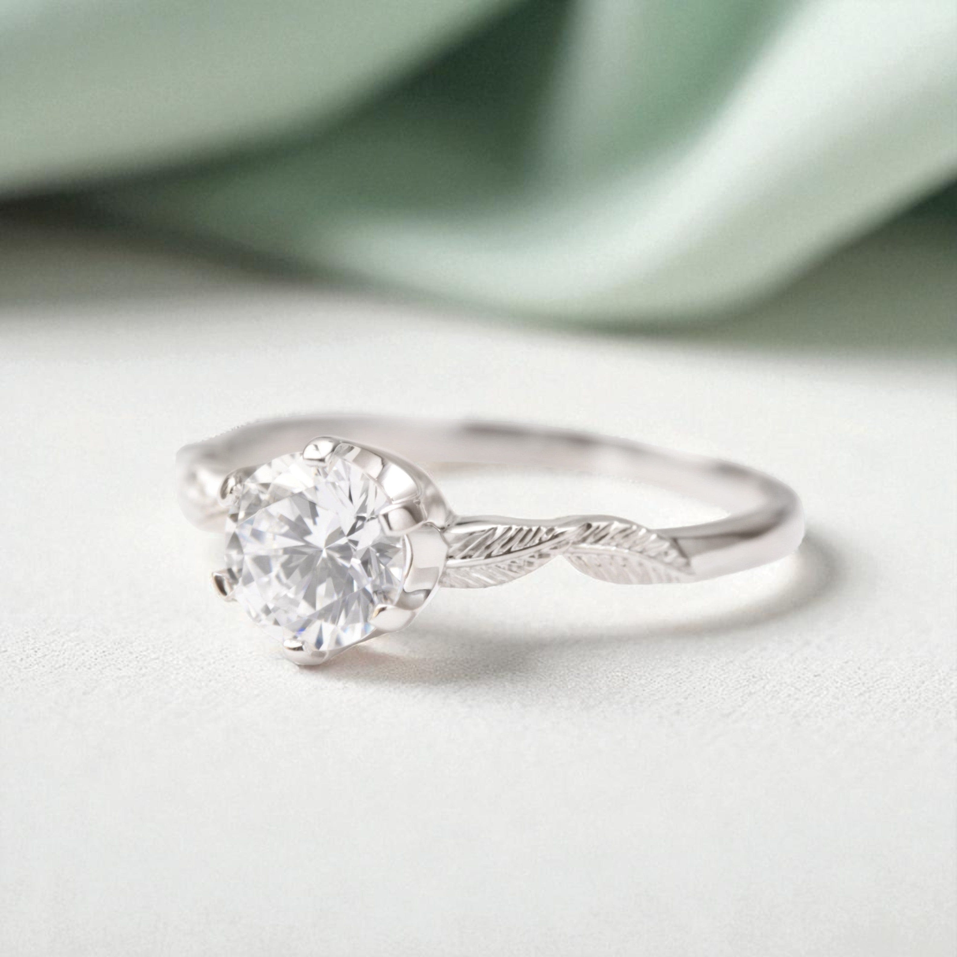 moissanite-leaf-engagement-ring-white-gold