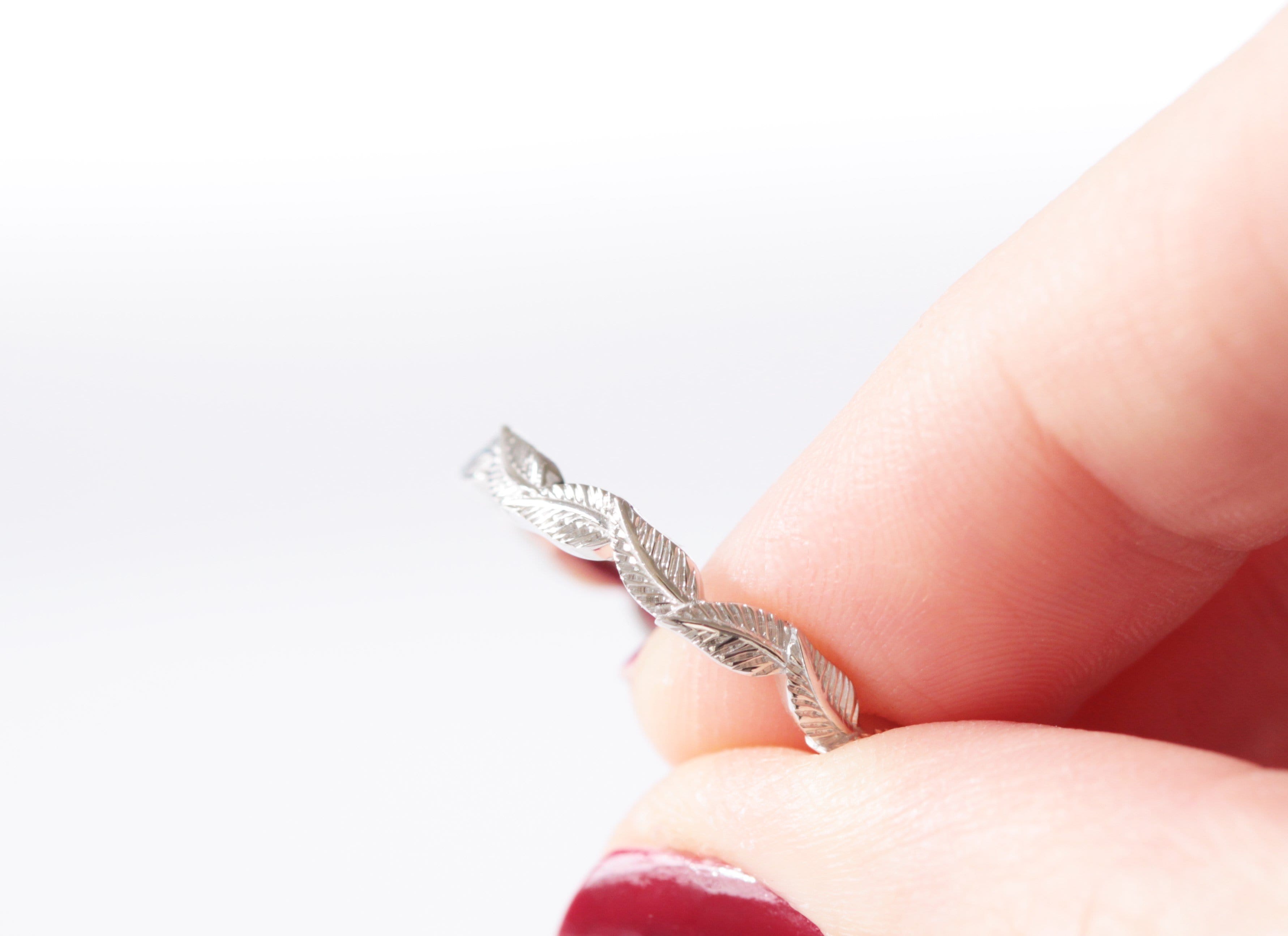 Eternity Leaf Wedding Ring Set - Vinny & Charles