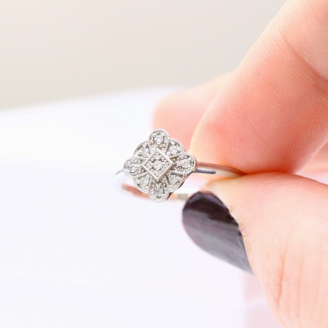 Vintage moissanite engagement ring - Vinny & Charles