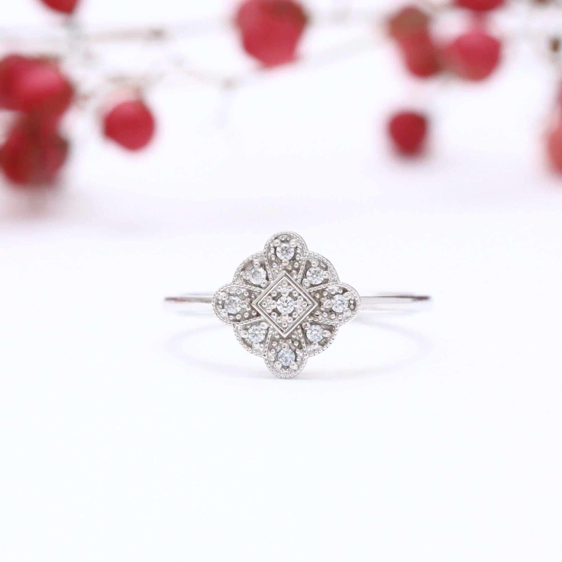 Vintage moissanite engagement ring - Vinny & Charles