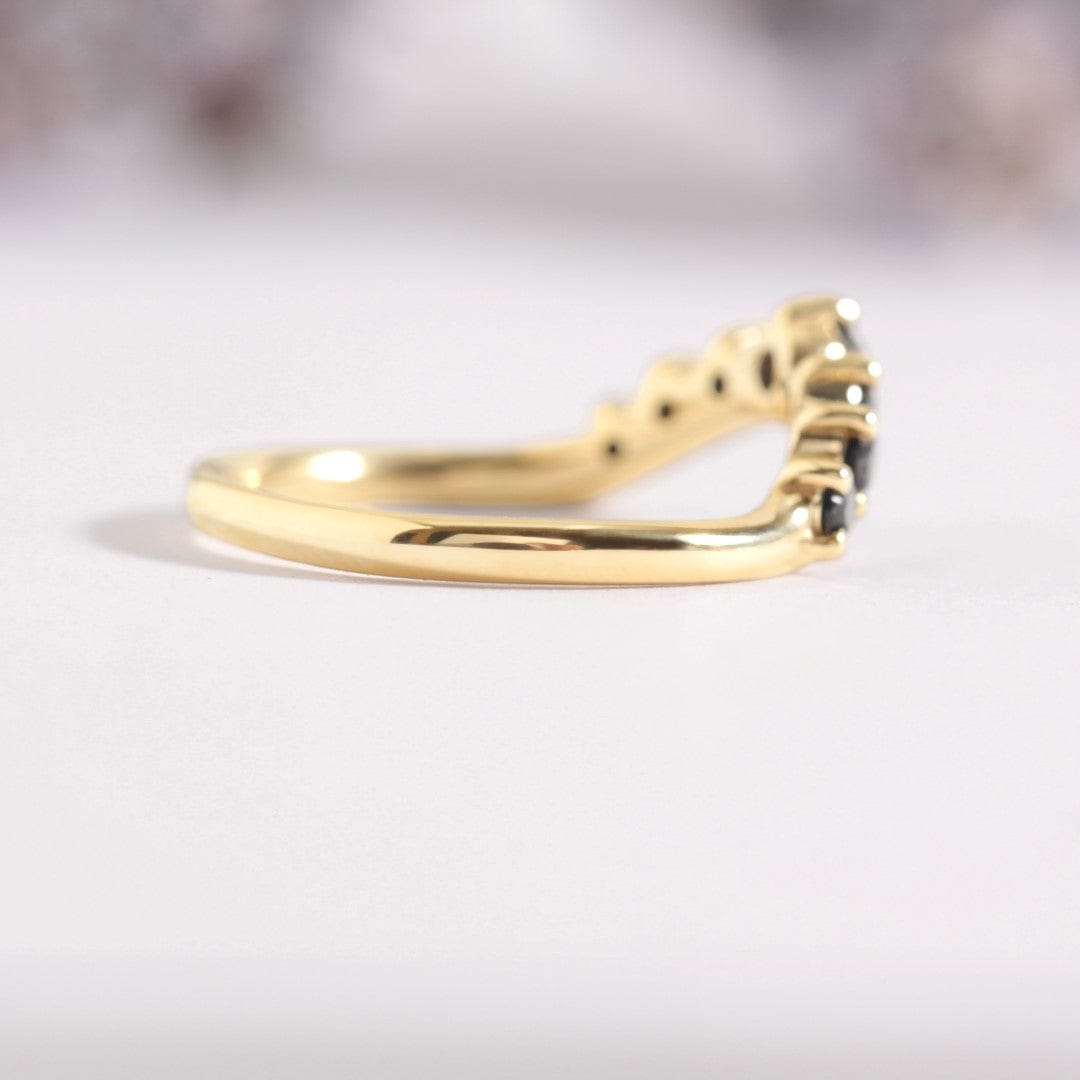 Black Diamond Crown Wedding Band - Vinny & Charles