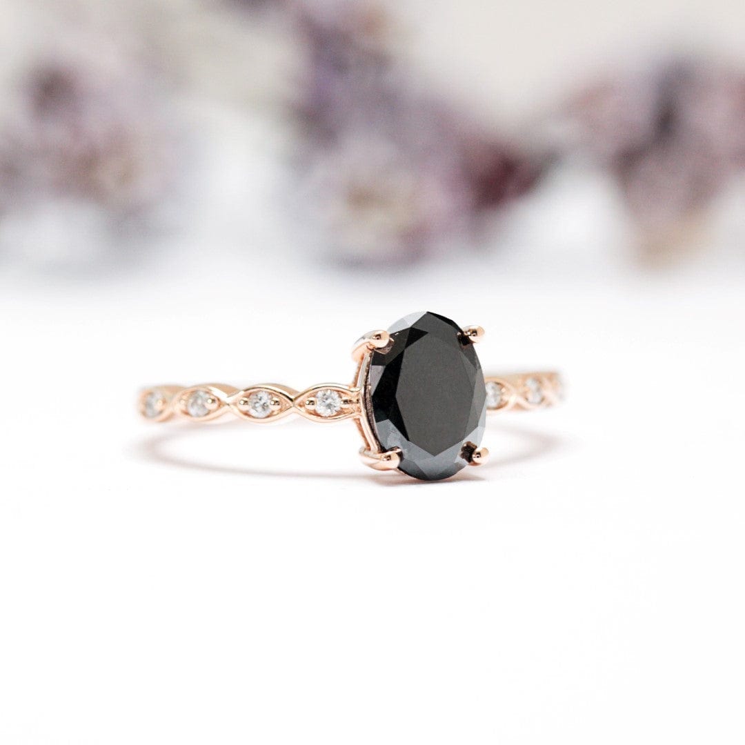 Black Diamond Engagement Ring - Vinny & Charles
