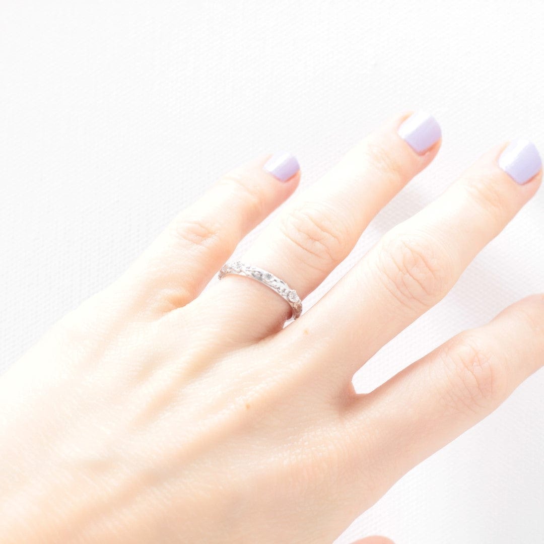 Poppy Leaf Wedding Ring Set - Vinny & Charles