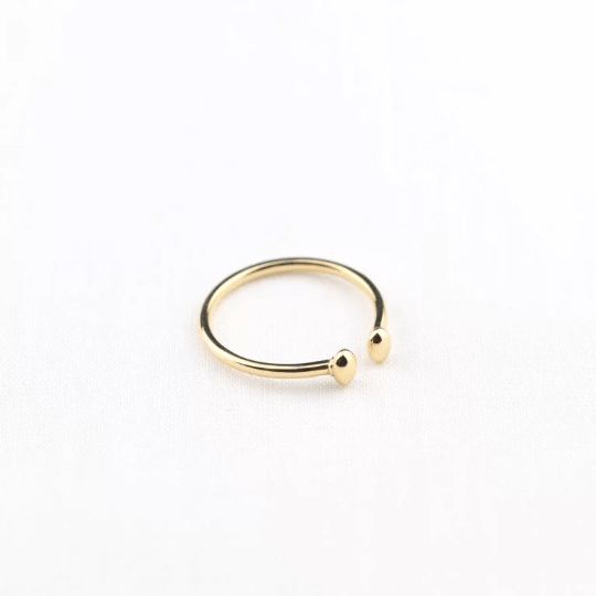 14k Gold Droplet Ring - Vinny & Charles