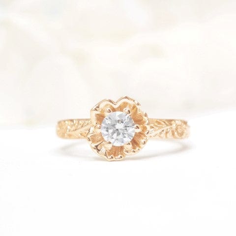 Poppy Flower Engagement Ring - Vinny & Charles
