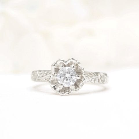 Poppy Flower Engagement Ring - Vinny & Charles