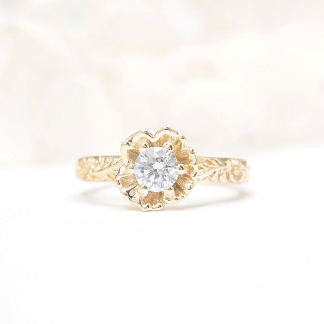 Poppy Flower Engagement Ring - Vinny & Charles