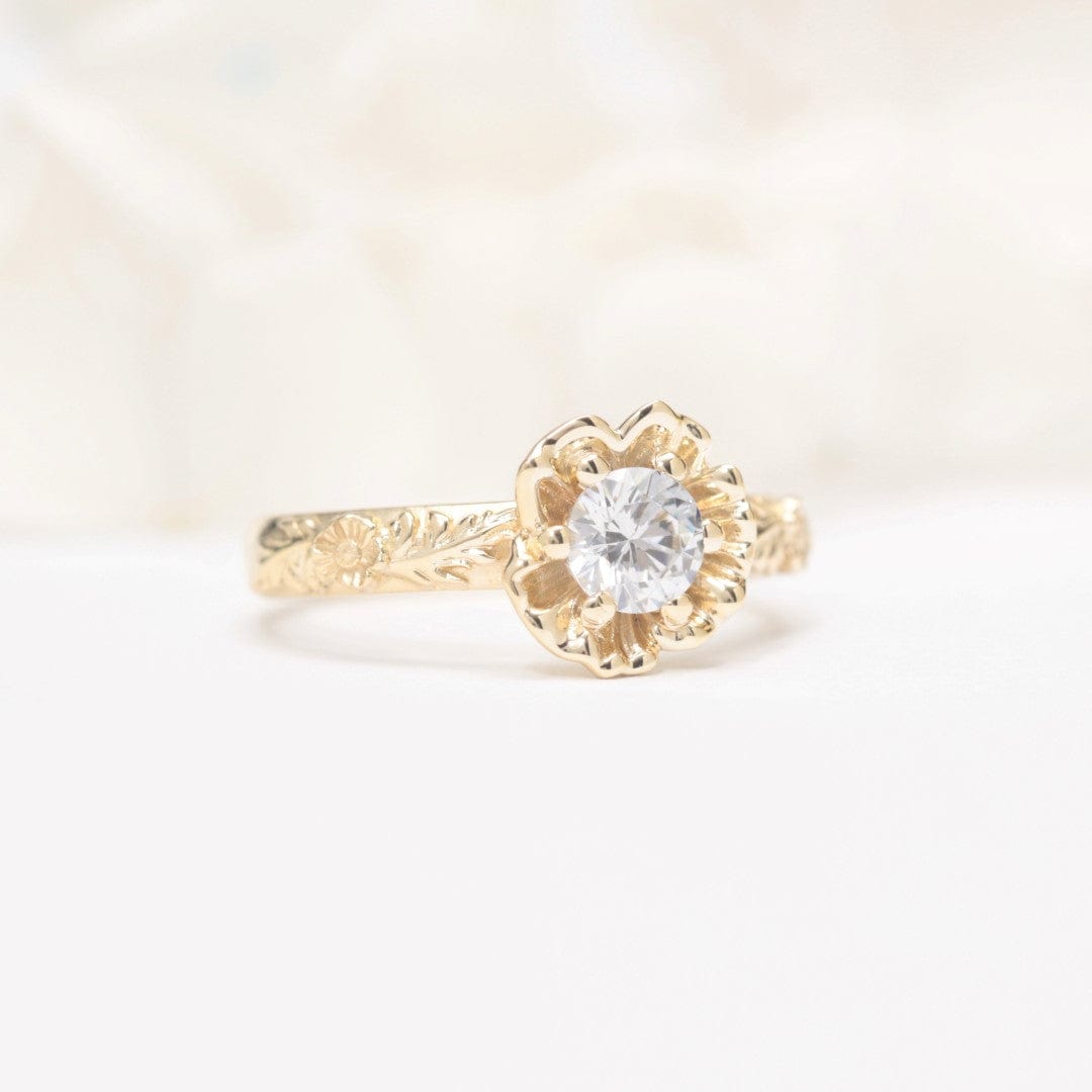 Poppy Flower Engagement Ring - Vinny & Charles