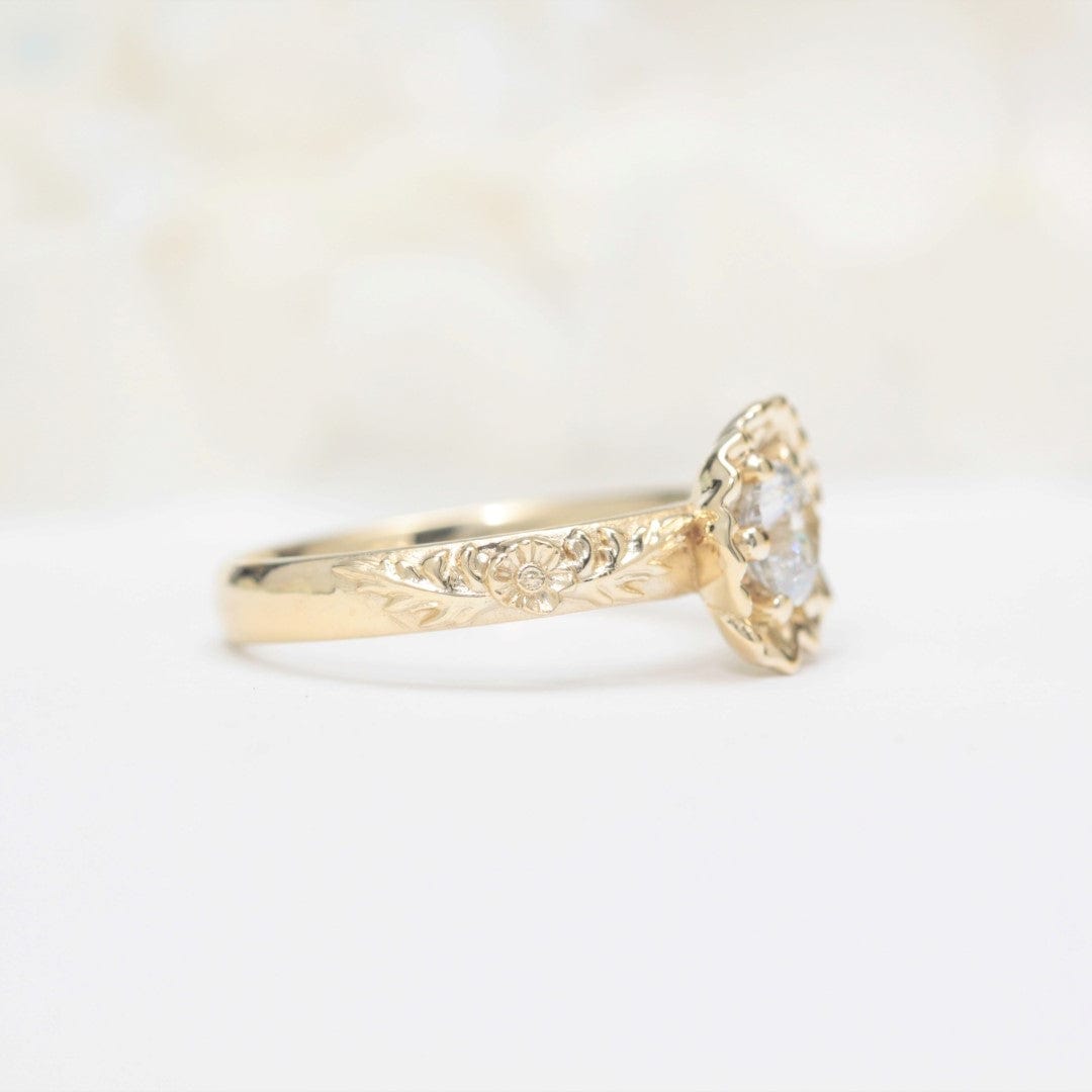 Poppy Flower Engagement Ring - Vinny & Charles