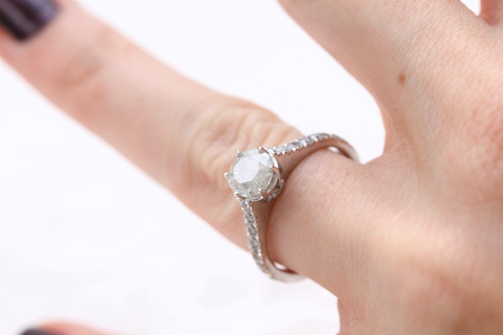 Salt and Pepper Diamond Engagement Ring - Vinny & Charles
