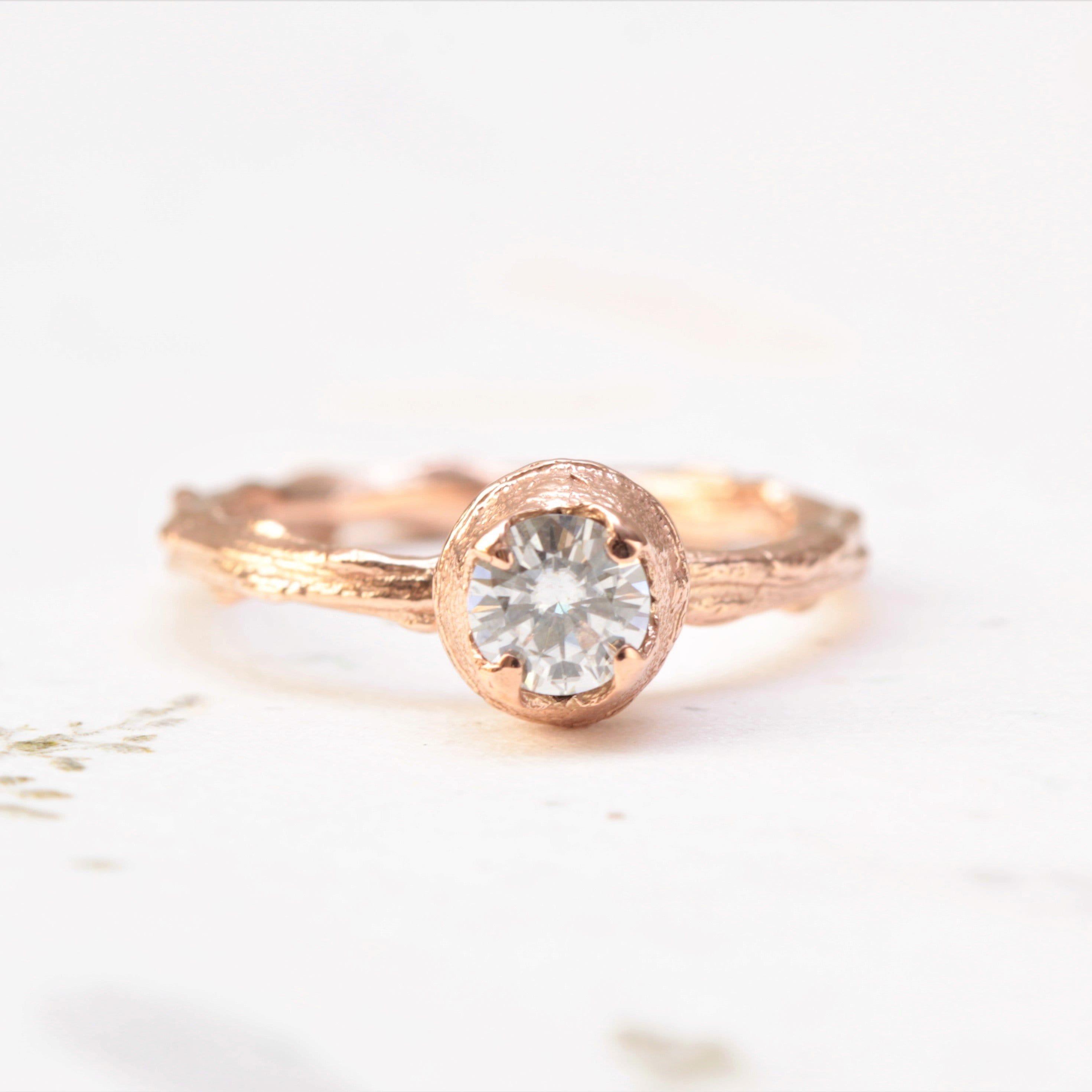 Moissanite Twig Engagement Ring - Vinny & Charles