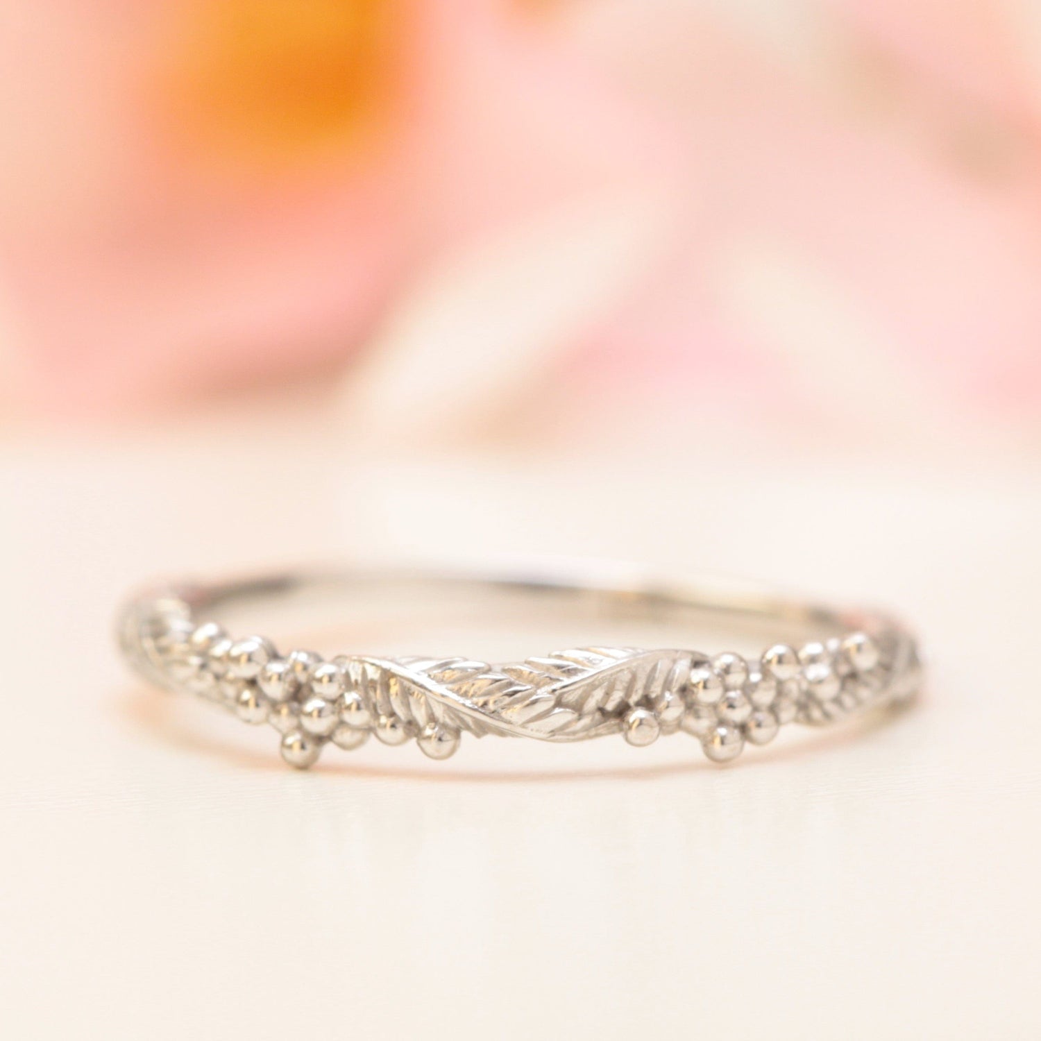 Wattle Leaf Wedding Ring Set - Vinny & Charles
