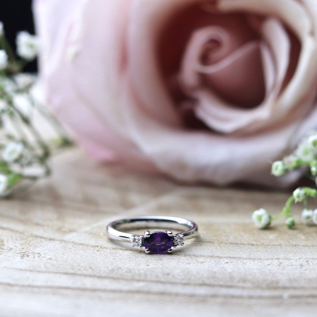 Amethyst Diamond Engagement Ring - Vinny & Charles