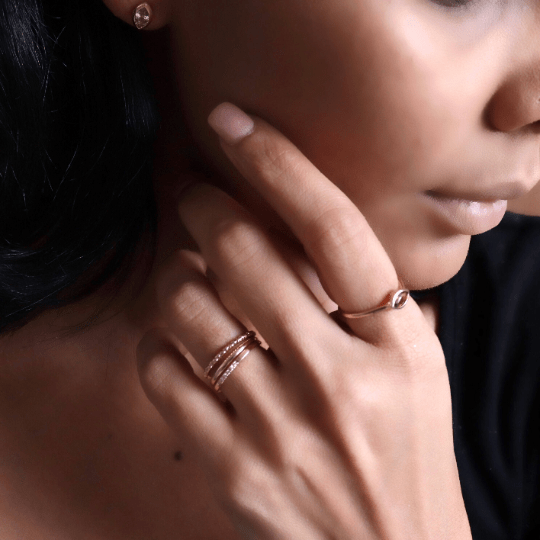 14k gold stacking wedding ring - Vinny & Charles