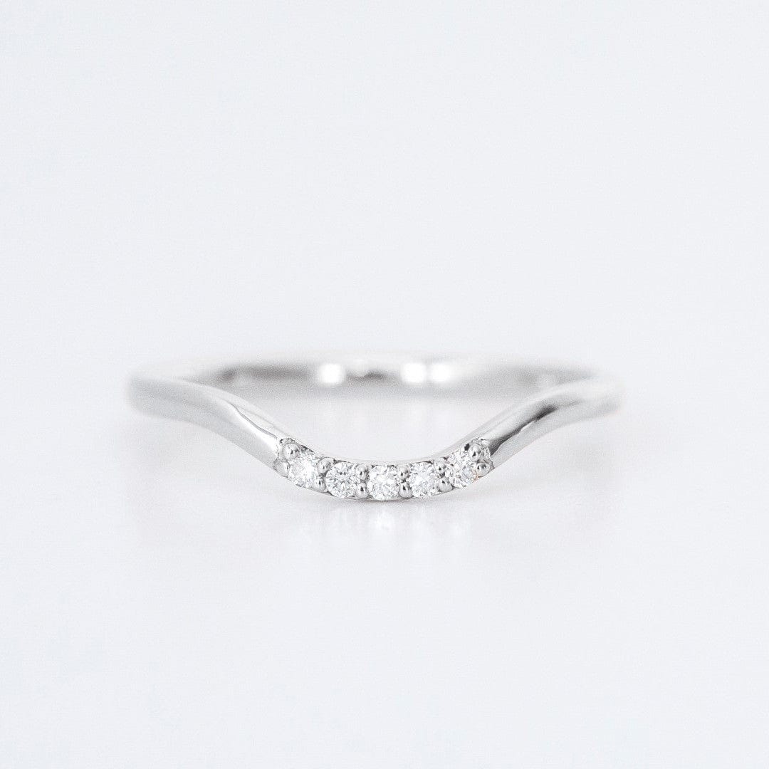 Curved Diamond Wedding Band - Vinny &amp; Charles