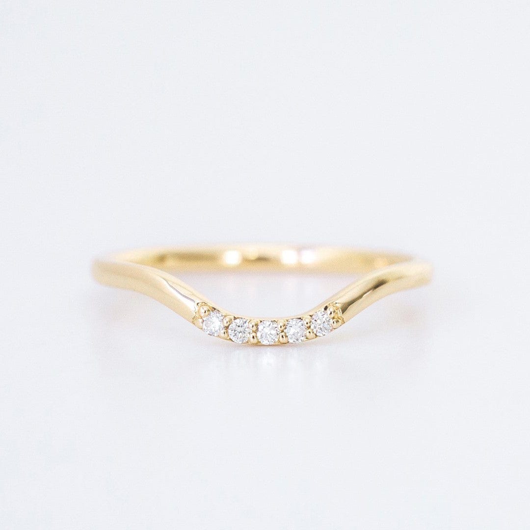 Curved Diamond Wedding Band - Vinny &amp; Charles