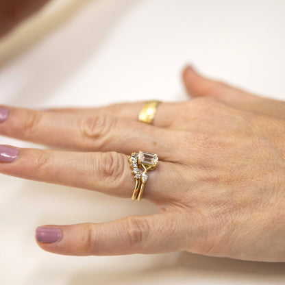 Spellbound Emerald Cut Lab Diamond Engagement Ring yellow gold