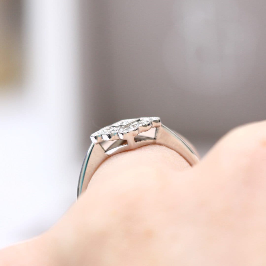 Vintage moissanite engagement ring - Vinny &amp; Charles