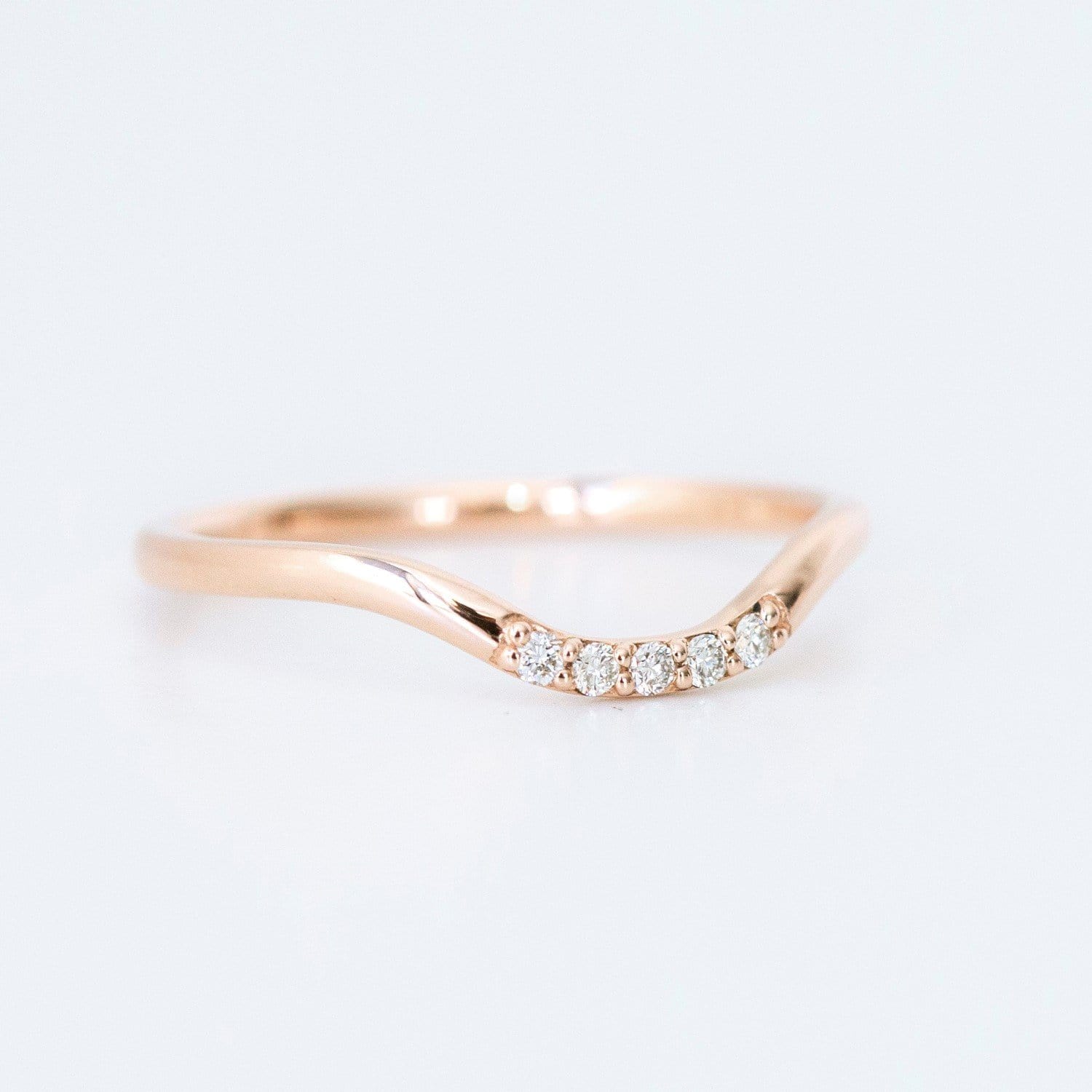 Curved Diamond Wedding Band - Vinny &amp; Charles