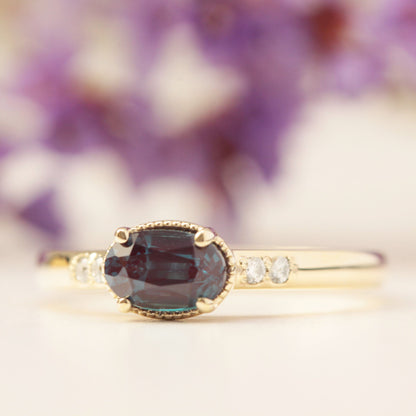 Alexandrite Diamond Engagement Ring - Vinny &amp; Charles