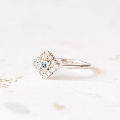 Antique style Aquamarine engagement ring - Vinny &amp; Charles