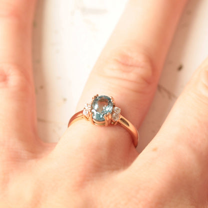Aquamarine and Diamond Engagement Ring - Vinny &amp; Charles