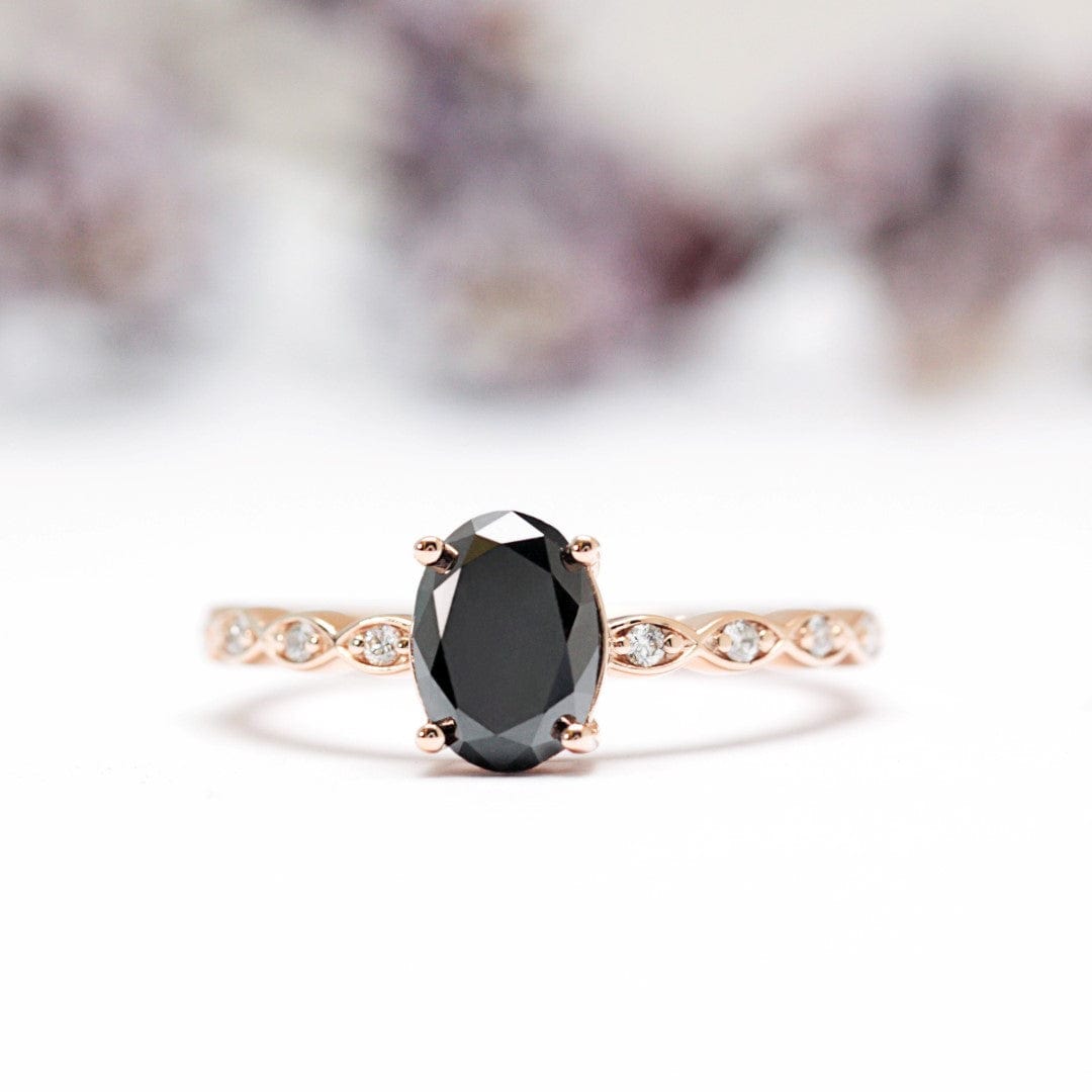 Black Diamond Engagement Ring - Vinny &amp; Charles