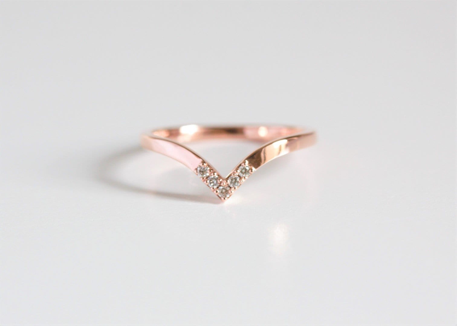 Chevron Diamond Wedding Ring - Vinny &amp; Charles