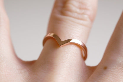 Chevron Wedding Ring - Vinny &amp; Charles