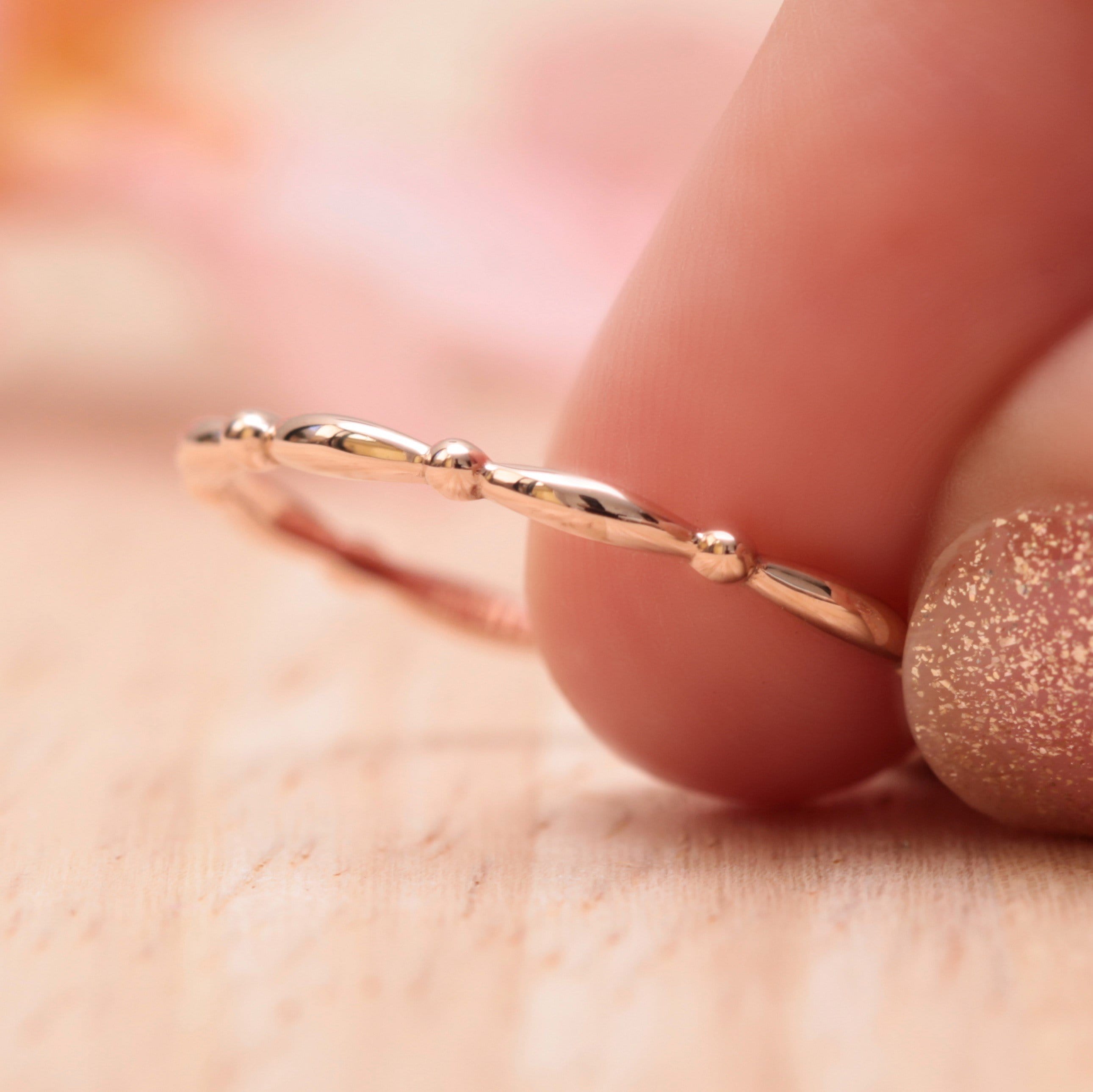 Upstead Rings Beaded Stacking Ring