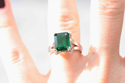 Emerald and Diamond Engagement Ring - Vinny &amp; Charles