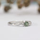 Green Sapphire and Diamond Leaf Engagement Ring - Vinny & Charles