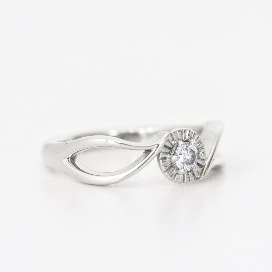Leaf inspired Diamond Engagement ring - Vinny &amp; Charles