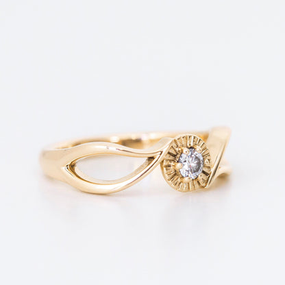 Leaf inspired Diamond Engagement ring - Vinny &amp; Charles