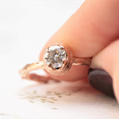 Moissanite Twig Engagement Ring - Vinny &amp; Charles