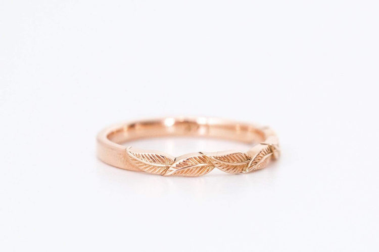 Gold Leaf Wedding Ring - Vinny & Charles