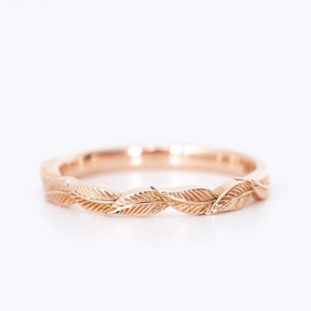 Gold Leaf Wedding Ring - Vinny &amp; Charles