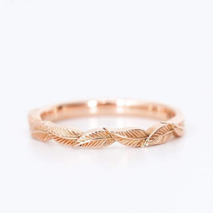 Gold Leaf Wedding Ring - Vinny &amp; Charles