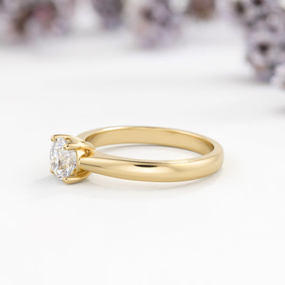 Round Solitaire Lab Diamond Engagement Ring - Vinny &amp; Charles