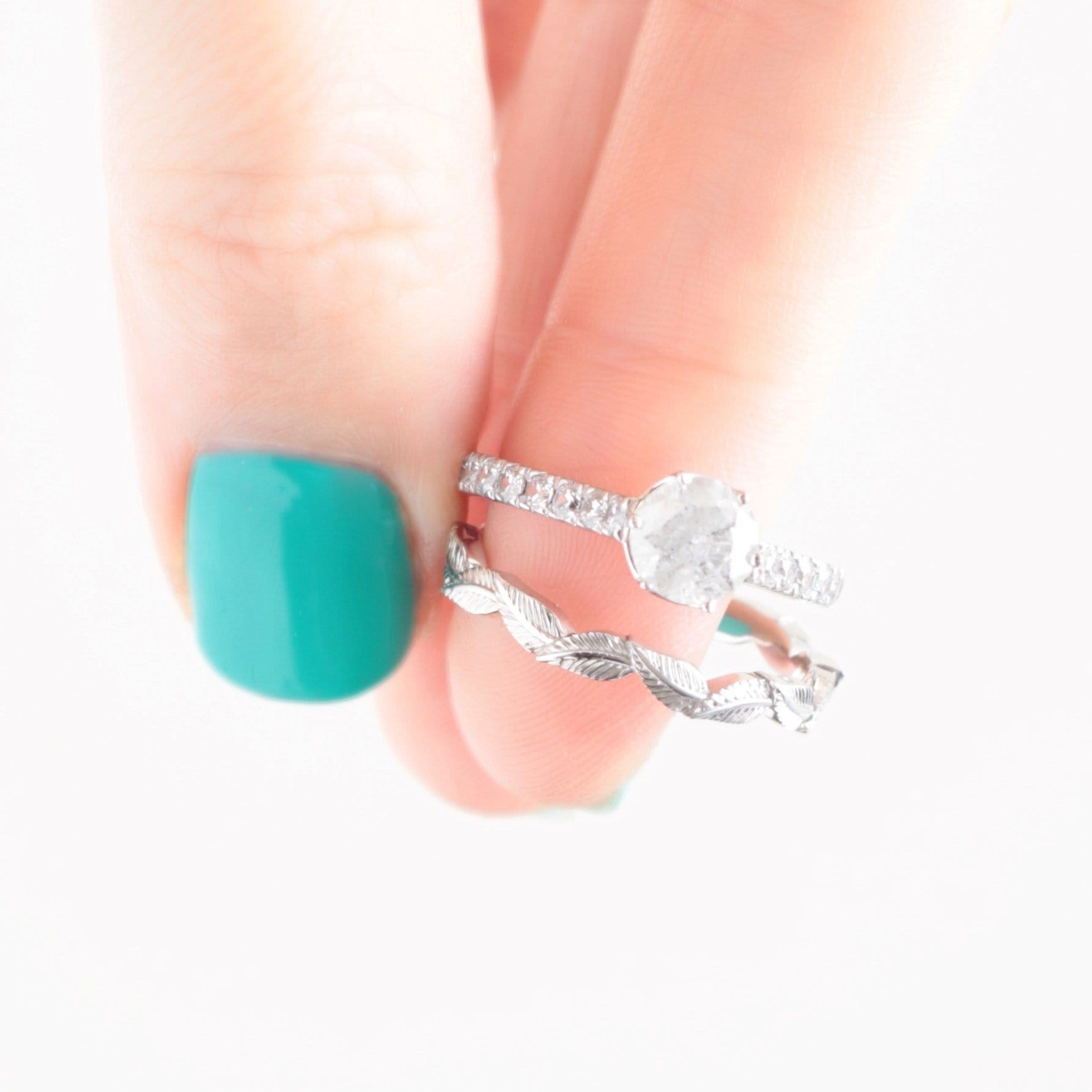 Salt and Pepper Diamond Engagement Ring - Vinny &amp; Charles