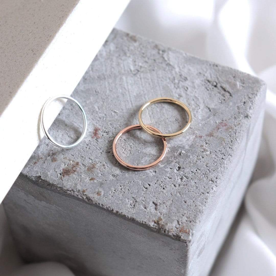 14k gold stacking wedding ring - Vinny &amp; Charles