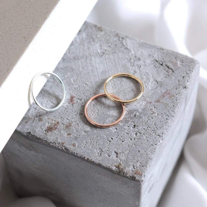 14k gold stacking wedding ring - Vinny &amp; Charles