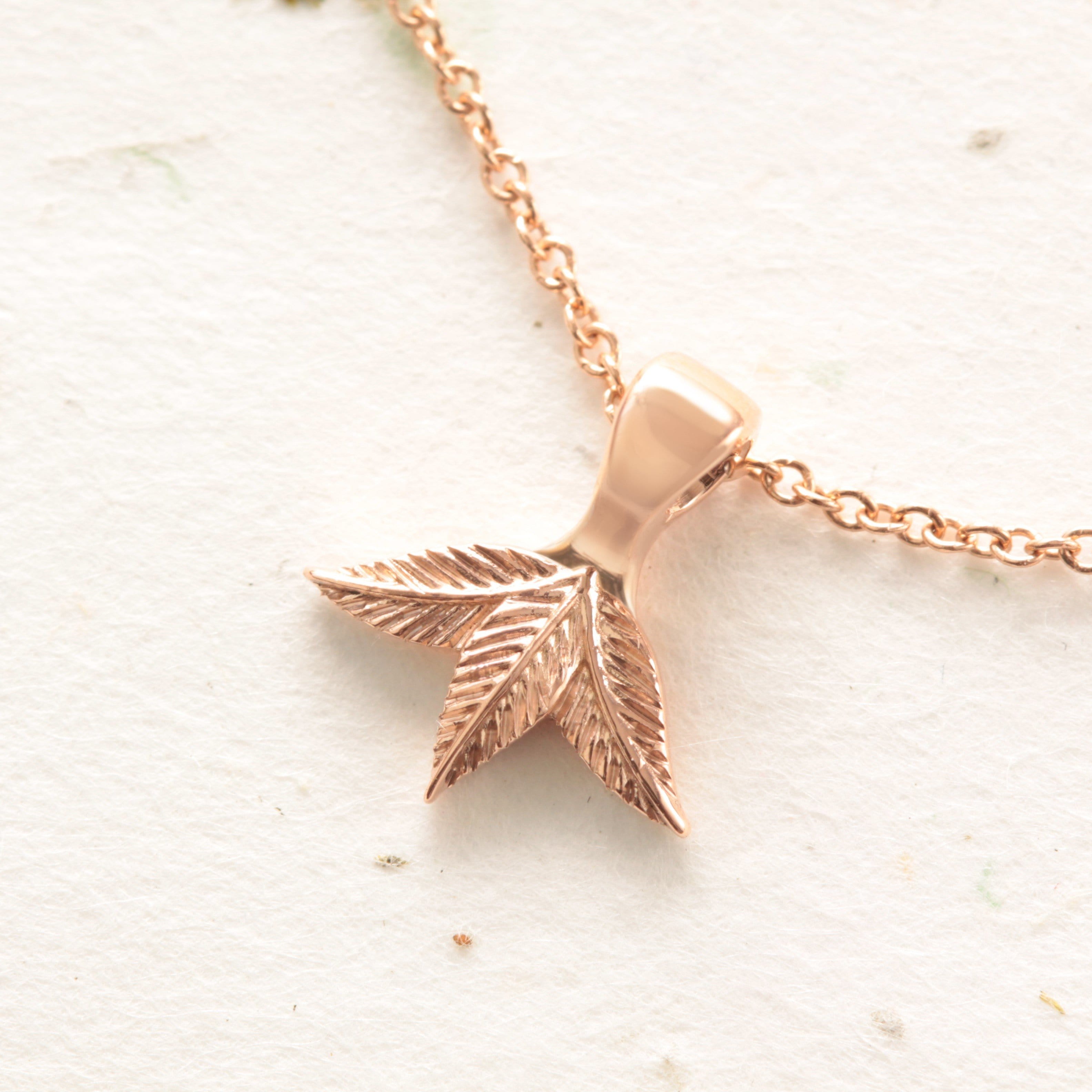 Gold Three Leaf Pendant - Vinny &amp; Charles