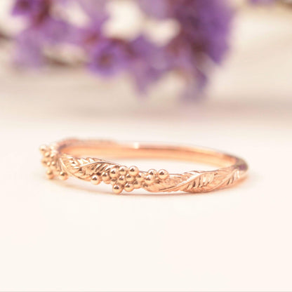 Wattle Leaf Wedding Ring - Vinny &amp; Charles